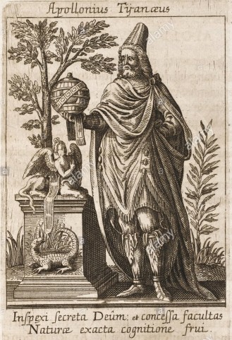 Apollonius_Tyanaeus_-_Apollonius_of_Tyana_in_a_hat_holding_an_orb._With_dragon,_sphinx_and_tree